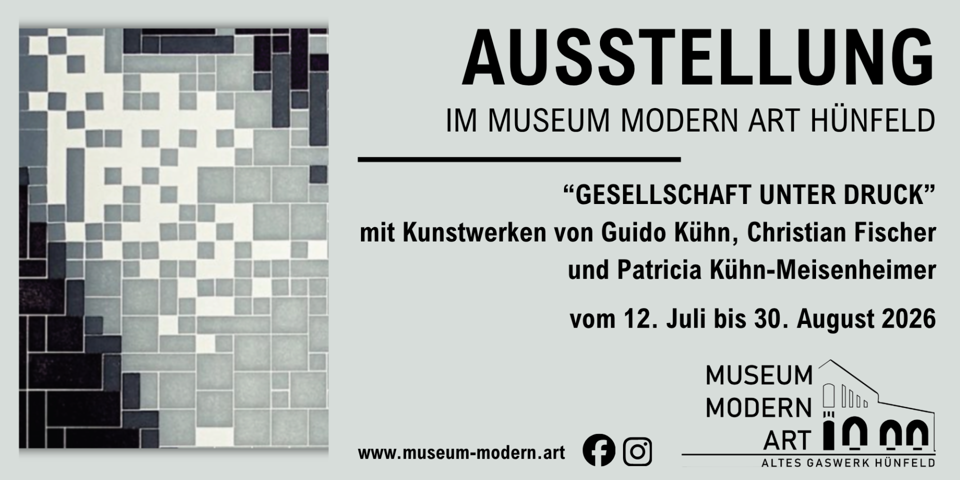 Flyer Ausstellung Gesellschaft unter Druck