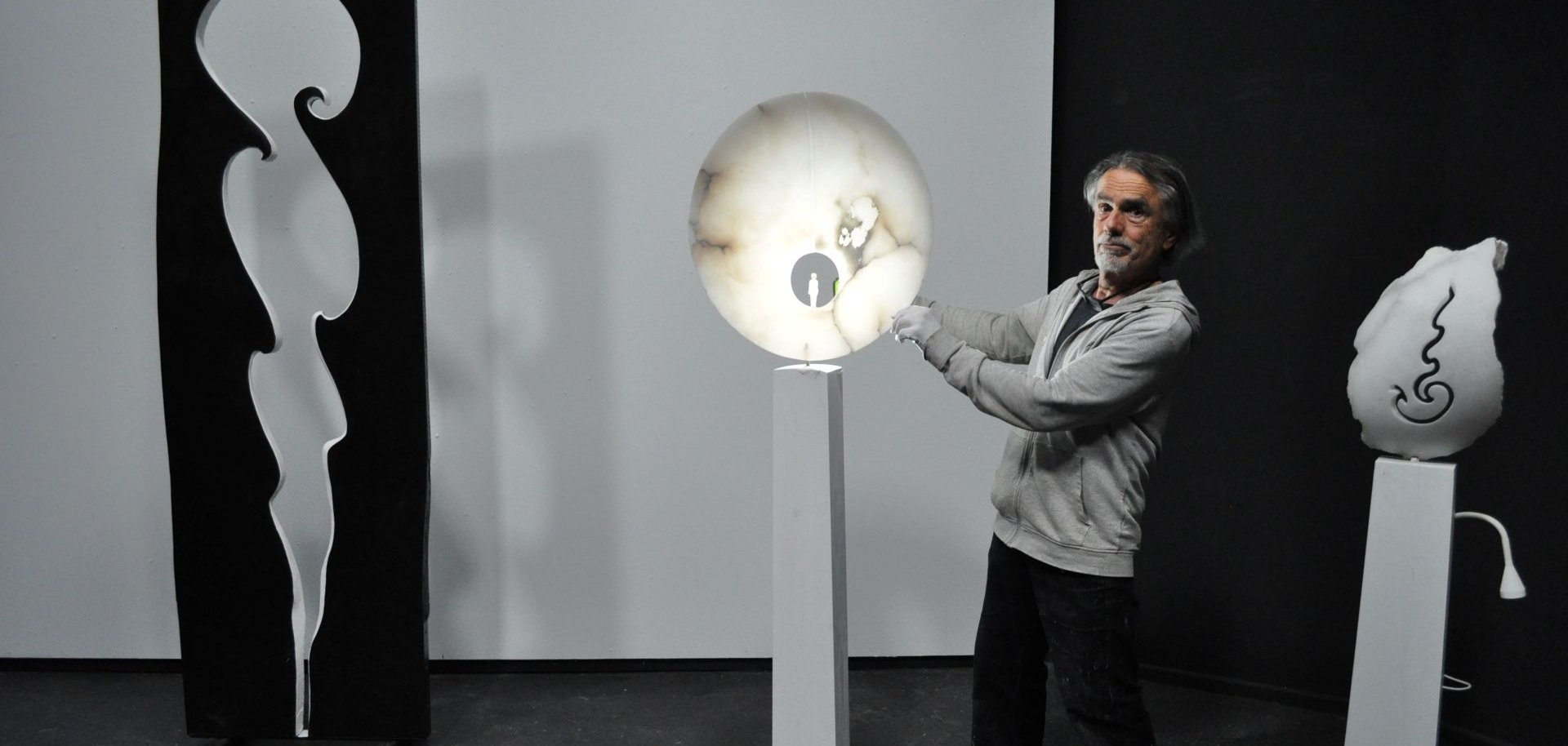 Aufbau Ausstellung Klaus Christ