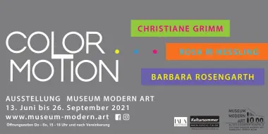 Werbebanner Ausstellung Color Motion