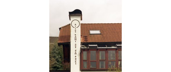 alles kommt aus dem punkt Kunstwerk Offenes Buch