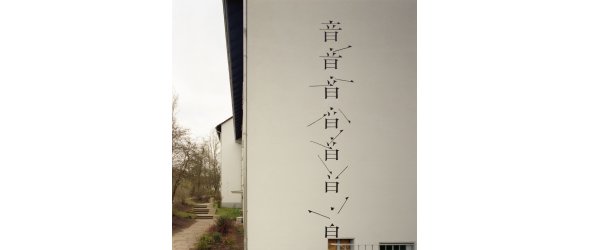 chinesische zeichen Kunstwerk Offenes Buch