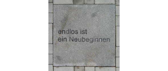 endlos ist ein Neubeginnen Kunstwerk Offenes Buch